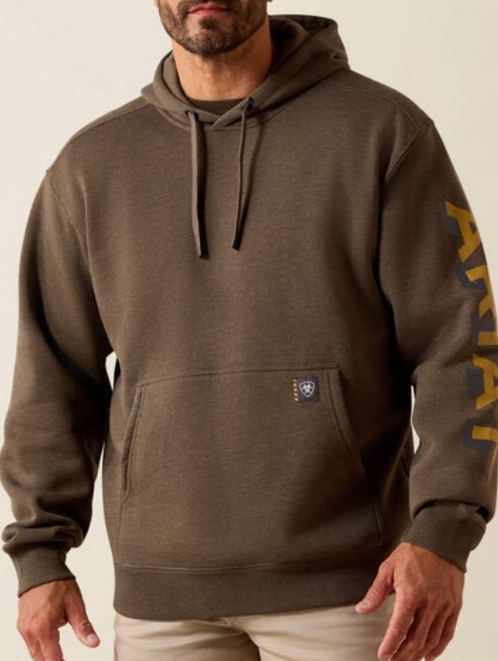 Ariat Men’s Rebar Logo Hoodie — Brown